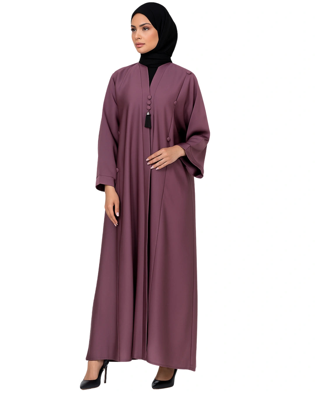 Pink-Soft Luxe Abaya