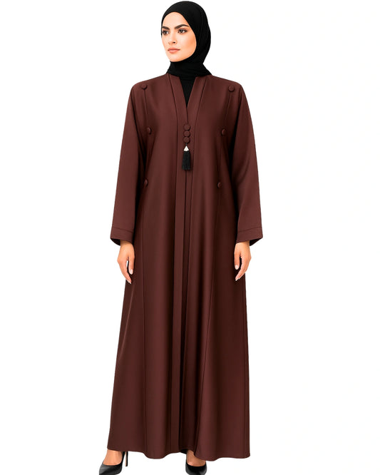 Brown-Soft Luxe Abaya