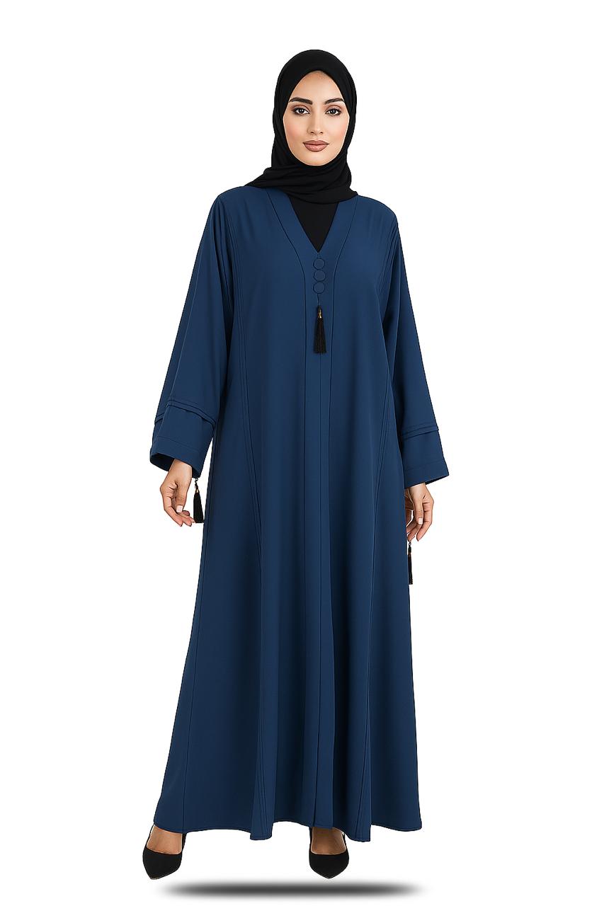 Zoom plated Abaya-Blue