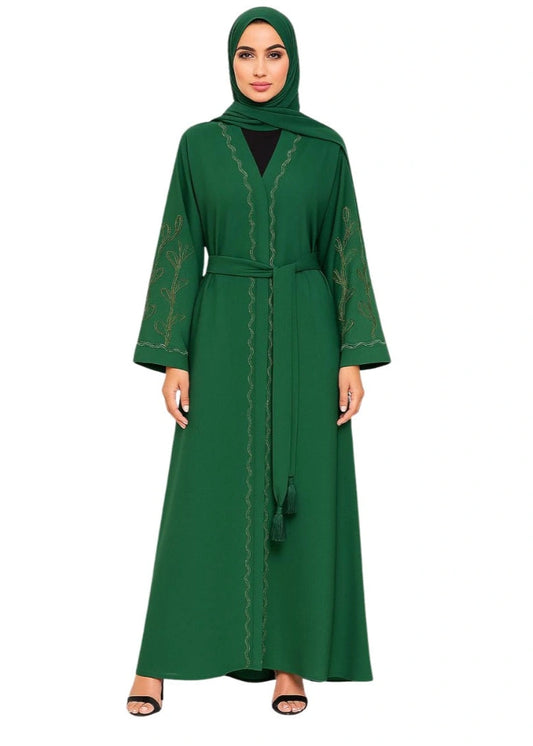 Premium Designer Abaya-Green